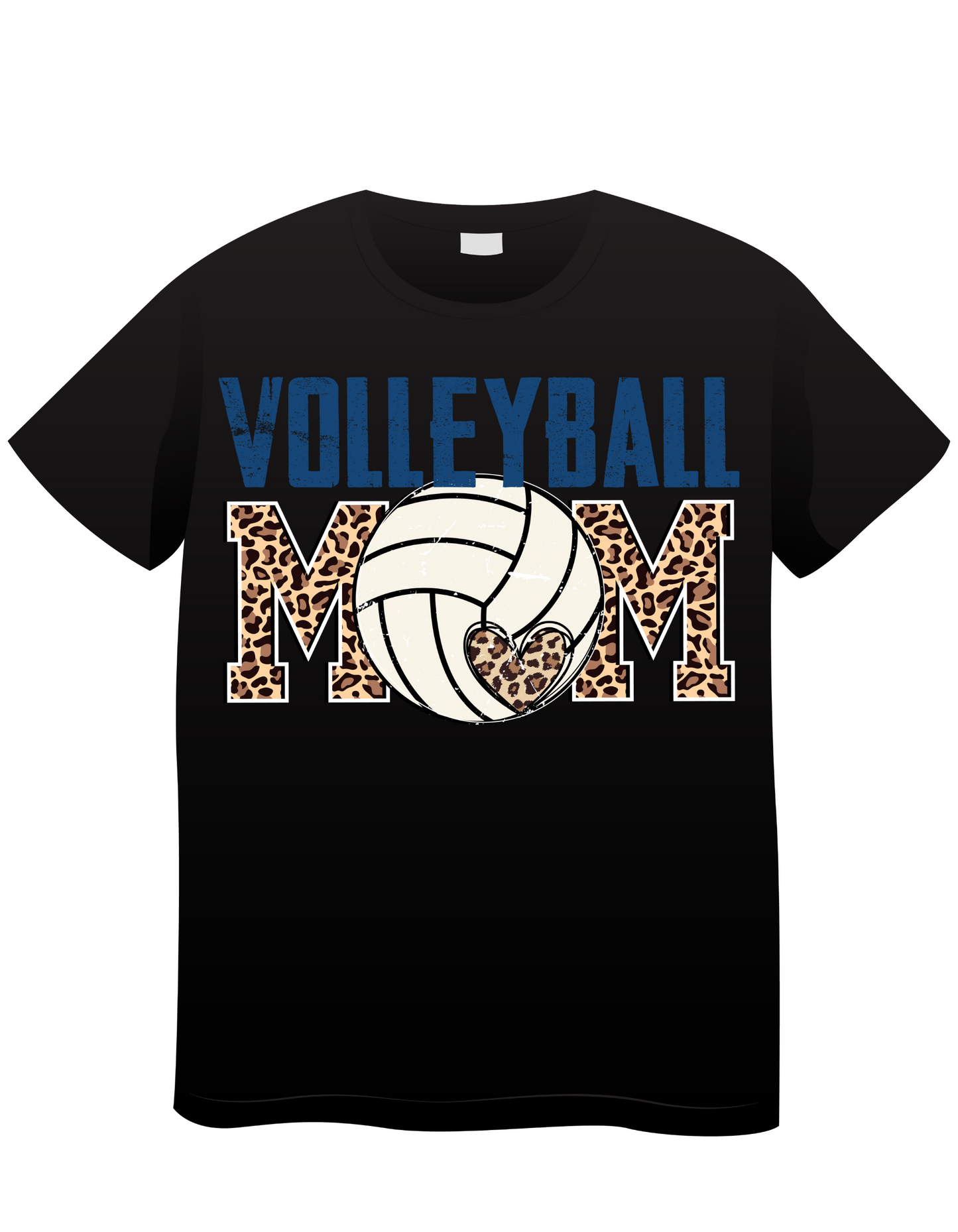 Volleyball Mama -Cheetah Hearts