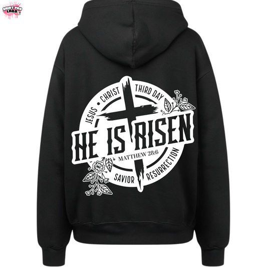 He Is Risen Hoodie – Walk by Faith Collection
