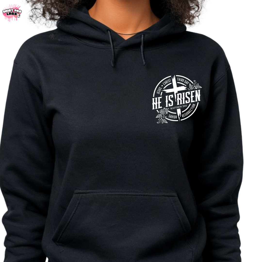 He Is Risen Hoodie – Walk by Faith Collection