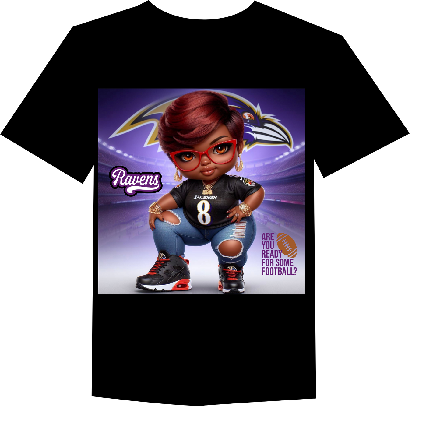 Squatting Ravens Girl