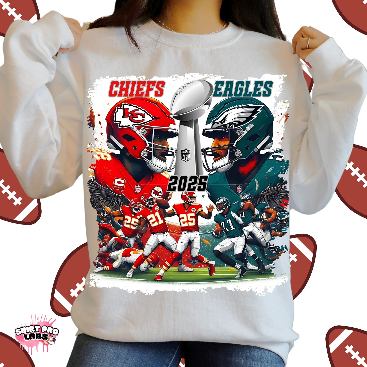 Chiefs Vs. Eagles - Graphic Collage